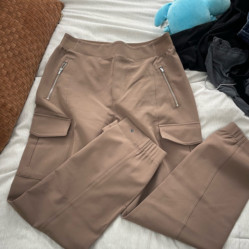 High Rise Stretch Cargo Pants